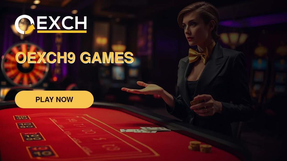 OExch9 host presenting a blackjack table in the GoExch9 casino games lobby