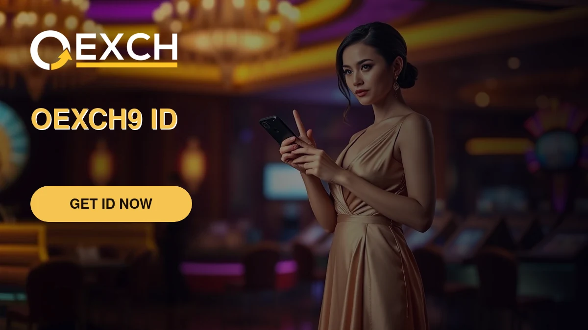 OExch9 host pointing at a phone while explaining how a new GoExch9 ID is opened