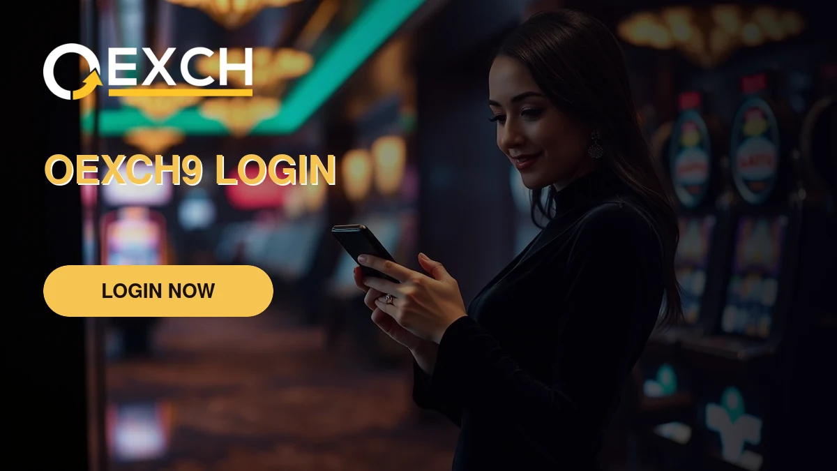 OExch9 host tapping the login screen on a phone to sign in with a GoExch9 username